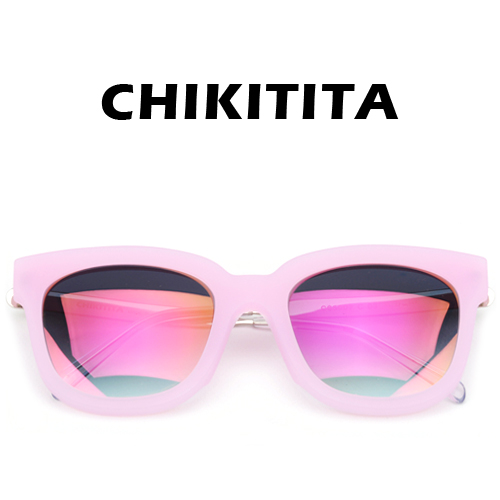 치키티타선글라스 CS5007 3 PCT  오버사이즈 앱센트 뿔테 핑크 (핑크틴트미러)