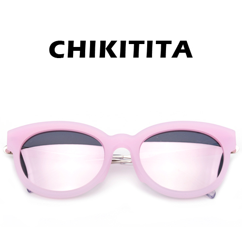 치키티타선글라스 CS5006 3 PK 오버사이즈 러브썸 뿔테 핑크 (핑크미러)