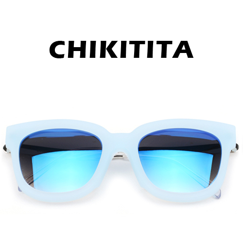 치키티타선글라스 CS5007 4 BCT  오버사이즈 앱센트 뿔테 블루 (블루틴트미러)