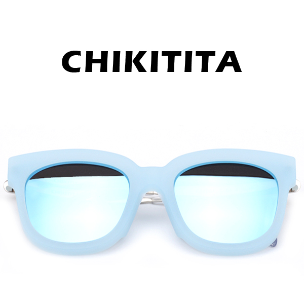 치키티타선글라스 CS5007 4 BL  오버사이즈 앱센트 뿔테 블루 (블루미러)
